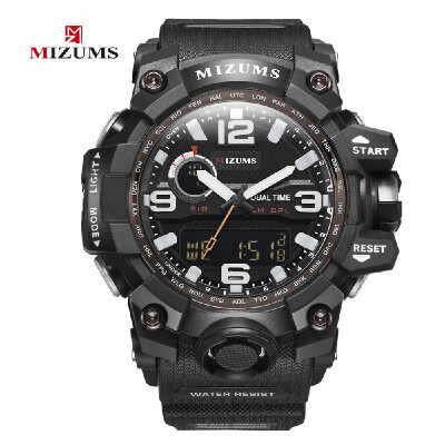 

MIZUMS Men Fashion Sport Quartz Watch Electronic Digital LED Watches Multi-Functional Water-Resistant Wrist Watch