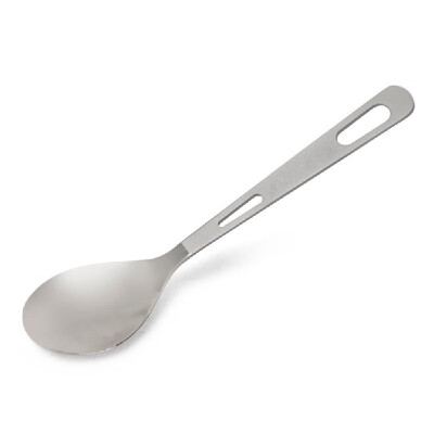 

Lightweight Half Polished Titanium Spoon Outdoor Camping Dinner Spoon