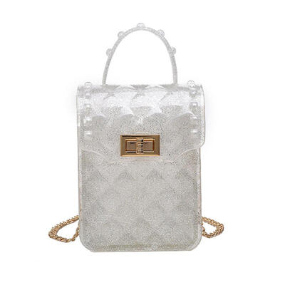 

Women Cute Fashion PVC Mobile Phone Bag Chain Jelly Small Shoulder Bags