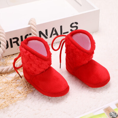 

Toddler Warm Boots Newborn Baby Toddler Boy Girl Soft Sole Crib Shoes Warm Boots Prewalker 0-18M