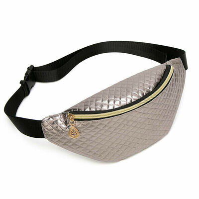 

Women Travel Waist Fanny Pack Money Belt Wallet Glitter Multicolor Bum Bag Pouch