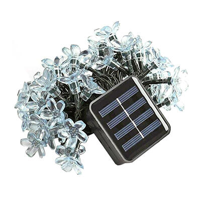 

Peach Flower 30LED Light String Colorful Christmas Holiday Decor Solar Lamp