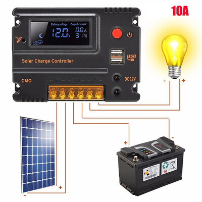 

〖Follure〗LCD Display PWM Solar Panel Regulator Overload Short Circuit Protection 20A