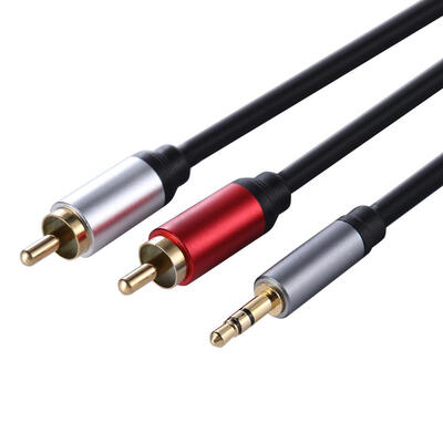 

18m 35mm Jack Male to 2 RCA Aux Stereo Cable for Home Theater Amplifier