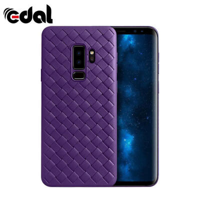 

For Samsung Galaxy S9 Super Soft Phone Case Luxury Grid Weaving Cases For Galaxy S9 Plus Cover Silicone Accessories