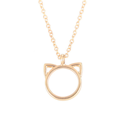 

Fashion Jewelry Purrfection cat ear alloy pendant short necklace For Women Gift