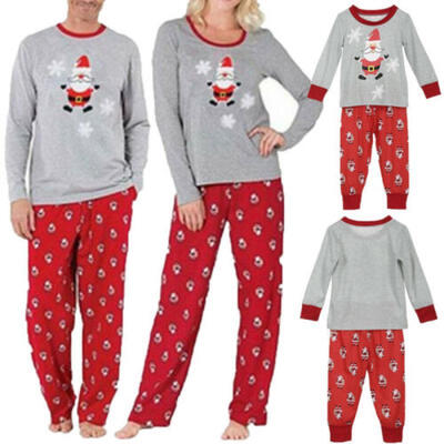 

Christmas Family Matching Pajamas Set Adult Men Women Kids Sleepwear Nightwear