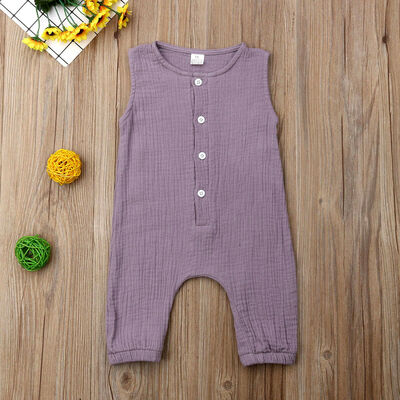 

Newborn Baby Boy Girl Sleeveless Bodysuit Romper Jumpsuit Sunsuit Outfit Clothes