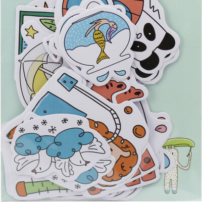 

SXC-2 cute children stickers with stickers 45 individually wrapped stickers