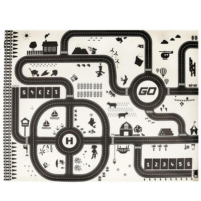

130x100cm City Parking Lot Roadmap Map Model Car Climbing Mat Toys Kid Gift