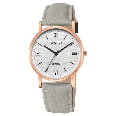 

New Fashion Vintage Men Women Watch Roman numeral Dial Leather Band Quartz Analog Unique Wrist Watches Montre Femme kol saati F