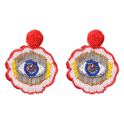 

2019 Fruit Bead Earrings for Women Summer Watermelon Dangle Drop Earrings Girl Handmade Statement Wedding Jewelry Party Gift
