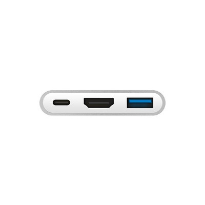 

Hugeke 3 in 1 Type-C Expansion Hub USB C to HDUSB30PD Adapter 4K2K Converter for MacHuaweiSamsung Silver