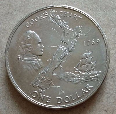 

38mm Cook s Chart Coin New Zealand 1969