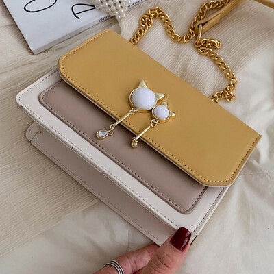 

Women 2019 new summer womens chain bag small bag fashion 100 oblique satchel ins single shoulder small square bag