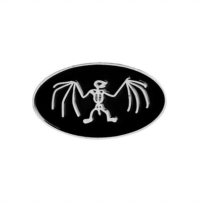 

Gothic Bebe Bat Enamel Lapel Pins Creative Design Illustrators Dark Art Skeleton Pin Collector Gifts