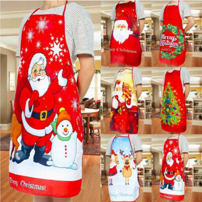 

US Christmas Adult Santa Apron Xmas Home Kitchen Cooking Funny Party Decoration