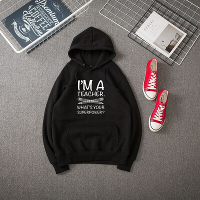 

Tailored Womens Autumn Loose O Neck Long Sleeve Letter Printing Casual Hooded Sweater