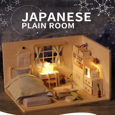 

Gotoamei Japanese Plain Room DIY Miniature Dollhouse Kit Time Apartment DIY Dollhouse Kit