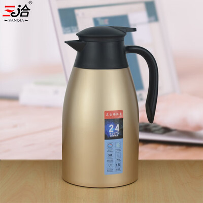 

Stainless Steel Thermos Flask Tea Coffee Carafe Double Wall Vacuum Insulated With Press Button Water Bottle Flask Pot