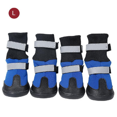 

4Pcs Dog Boots Dog Warm Shoes Waterproof Non-Slip Pet Shoes for Winter for Medium Large Dog Golden Retriever Samos Husky