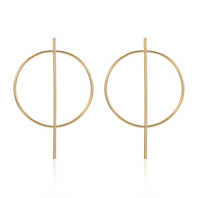 

New Geometry exaggerated Big Earrings for Women Circle Round Alloy Earrings Jewelry