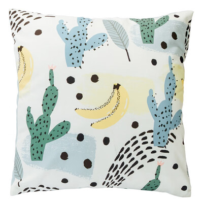 

Jemehome ins small fresh velvet pillow plant print cushion cover 10477