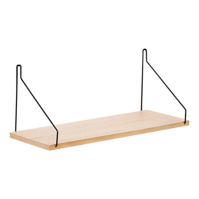 

Iron Wooden Wall Shelf Bedroom Home Decor Holder Storage Rack Organizer