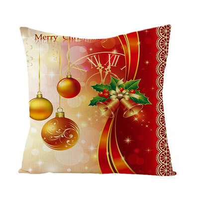 

2020 New Merry Christmas Pillow Cases Cotton Linen Sofa Cushion Cover Home Decor Bless 18X18