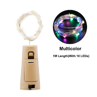 

1 Meter 10 LEDs Copper Wire Fairy Light Wine Bottle Cork Shaped String Lights Bottle Stopper Atmosphere Lamp for Christmas Holiday