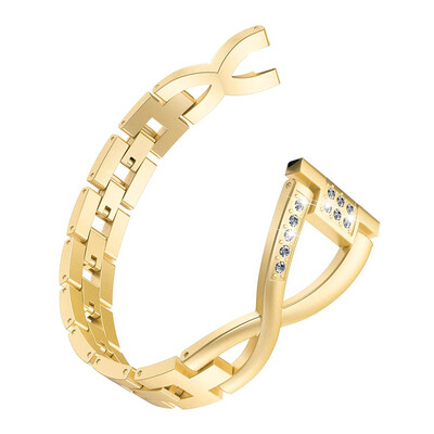 

〖Follure〗Luxury Alloy Crystal Stainless Steel Wristband Strap Band For Fitbit versa