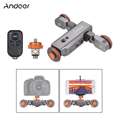 

Andoer L4 PRO Motorized Camera Video Dolly with Scale Indication Electric Track Slider Wireless Remote Control1800mAh Rechargeabl