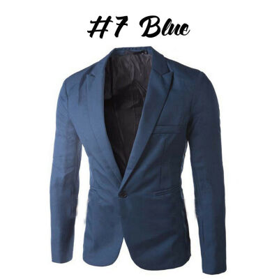 

New Mens Suit Coat Regular Serge Blazer Button Business Casual Jacket Summer