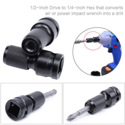 

12 Drive to 14 Hex Drill Chuck Converter Socket Adapter For Impact Wrench