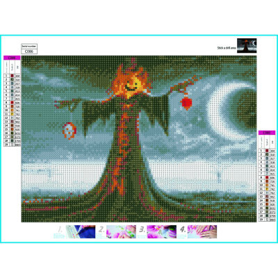 

DIY Halloween full diamond painting features birthday gift party mural home decoration painting home supplies Co