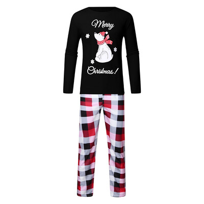 

Toponeto Christmas Man Daddy Cartoon Snowflake TopPants Xmas Family Clothes Pajamas