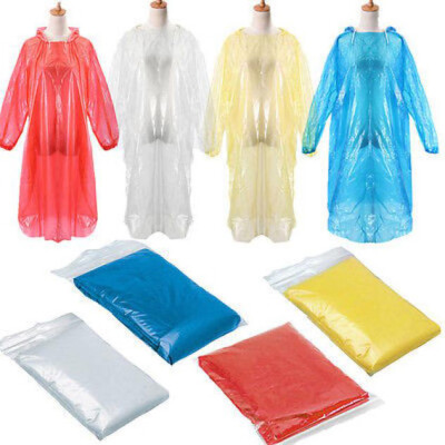 

Siaonvr 1PCS Disposable Adult Emergency Waterproof Rain Coat Poncho Hiking Camping Hood