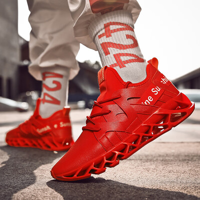 

Autumn&winter new flying woven mesh running shoes autumn new Korean version of the trend of leather creative mens shoes