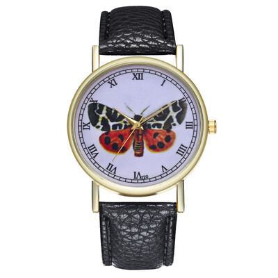 

Minimalist Hot Selling Luxury Fashion Women Watch Butterfly Style PU Leather Band Analog Quartz Wrist Watch &Whloesale &Ff