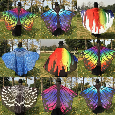 

New Women Ladies Butterfly Wing Shawl Stole Scarf Wrap Cloak Costume Party Gifts