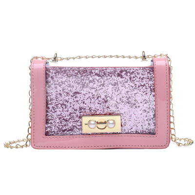 

Fashion Ladies Flap Handbags Shinny Beaded Sequins Chains Shoulder Bag Vintage Hasp Crossbody Bag Leather Evening Party Bags