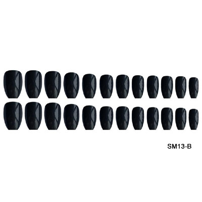 

24pcs Colorful Coffin Nails False Nails Art Tips Sets Full Cover Medium Ballerina Artificial Nails Art Tips