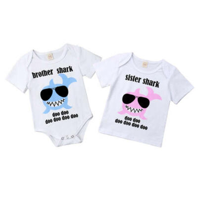 

Adorable Kid Baby Boys Girls Cotton Romper Bodysuit T-shirt Outfits Clothes Set