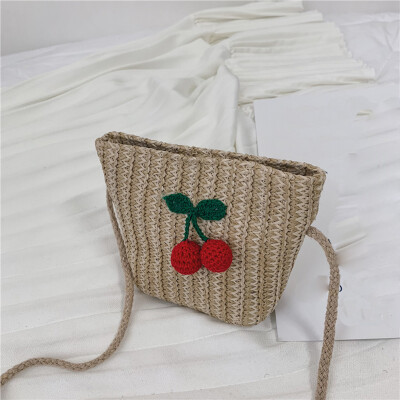 

Tailored Children Small Bag Fashion Girl Messenger Bag Mini Straw Change Accessory Bag