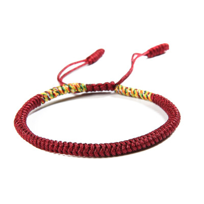 

Tibetan Buddhist Lucky Knot Bracelets & Bangles For Women Men Handmade Woven Rope Amulet Bracelet Jewelry Gifts