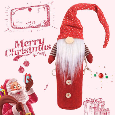

Christmas Wine Bottle Cover Champagne Wine Bottle Cover Christmas Red Wine Gift Bag Christmas Candy Bag Christmas Decoration For