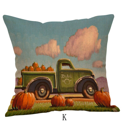 

〖Follure〗Halloween Pillow Cases Linen Sofa Pumpkin ghosts Cushion Cover Home Decor