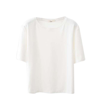 

Summer T-shirt Casual Lady Top Tees Female Brand Clothing T Shirt Solid Top