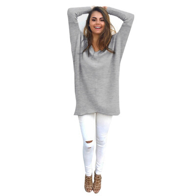 

Autumn New Casual Loose Top Sweater Bottoming Shirt O-neck Long-sleeved Slim Top