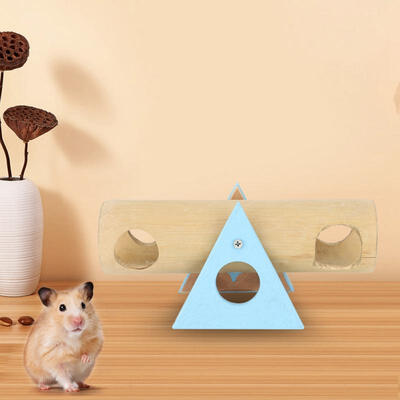 

Greensen Wooden Hamster Seesaw Tube Tunnel Cage House Pet Rat Mouse Hide Training Playing Toy